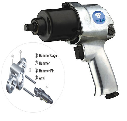 Devomastor DM-325GT Air Impact Wrench Twin Hammer - Click Image to Close